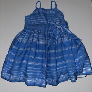 KATE SPADE toddler 3T 3year 98 BLUE DRESS with BOW full skirt zip back